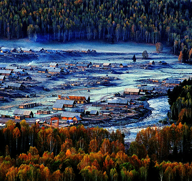 阿勒泰地区-布尔津县-(图瓦人)禾木村