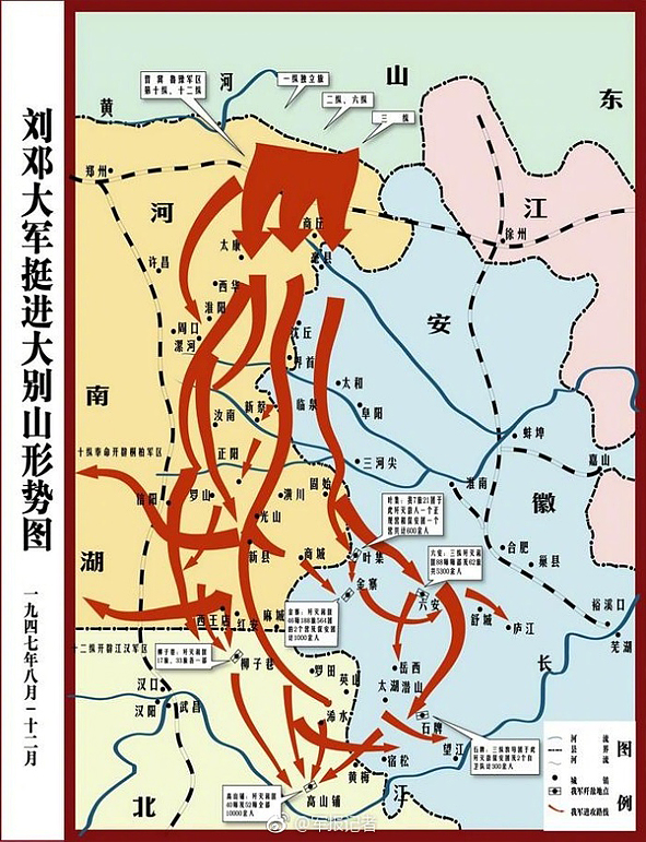 刘邓大军千里跃进大别山