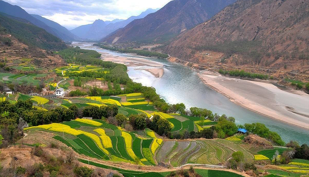 丽江市-玉龙县-龙蟠乡-金沙江·三股水村风景区