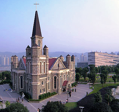 重庆市-江北区-江北中央公园|德肋撒天主教堂