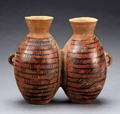 新石器·仰韶文化·彩陶双联壶