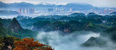 湘西州-龙山县城-龙凤广场·酉水河（滨河）风景区 