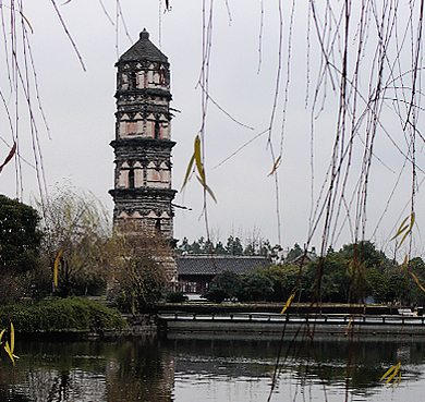 金华市-义乌市区-绣湖广场·绣湖公园（|北宋|大安寺塔）