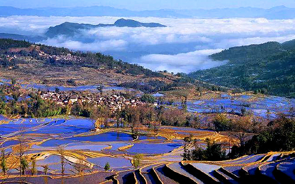 红河州-红河县-宝华镇-哀牢山·撒玛坝万亩梯田风景旅游区|4A