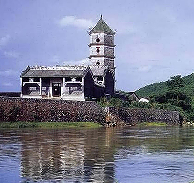 肇庆市-怀集县城-文昌书院（文昌阁）·中洲河（滨江）风景区