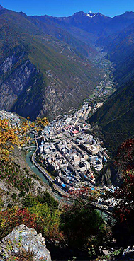 阿坝州-理县县城-杂谷脑镇·杂谷脑河（滨河）风景旅游区