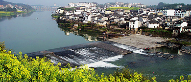 黄山市-歙县-徽城镇-渔梁坝村（|唐-清|渔梁坝）·渔粱古街风景旅游区