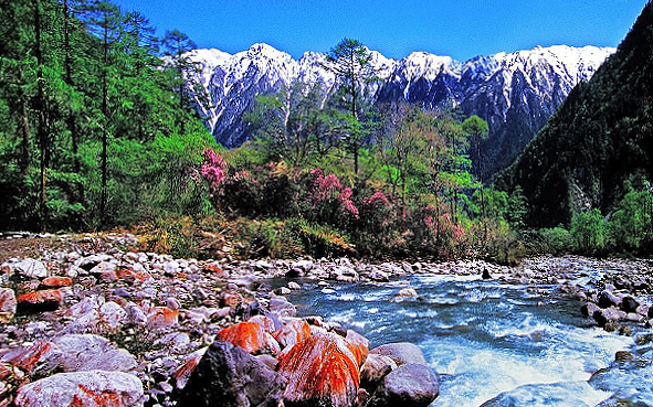 雅安市-石棉县-田湾乡·草科乡-贡嘎山·田湾河（仁宗海·界碑石）风景区